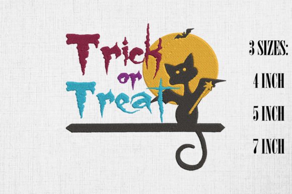 Halloween Black Cat Trick or Treat Design Review