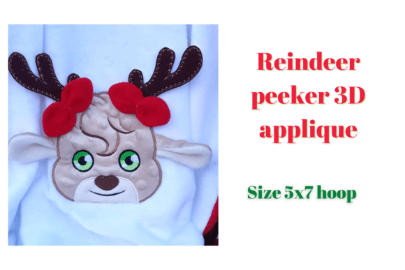 Reindeer Peeker Applique ITH: A Craft Fair Review