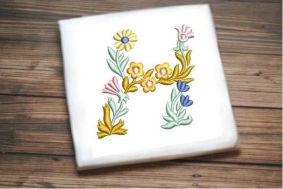 Review: Letter H in Beautiful Flower Embroidery Design